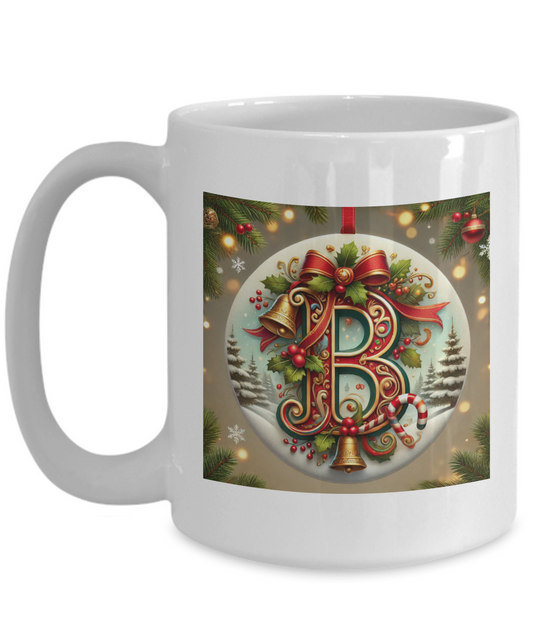 Christmas Letter B Mug