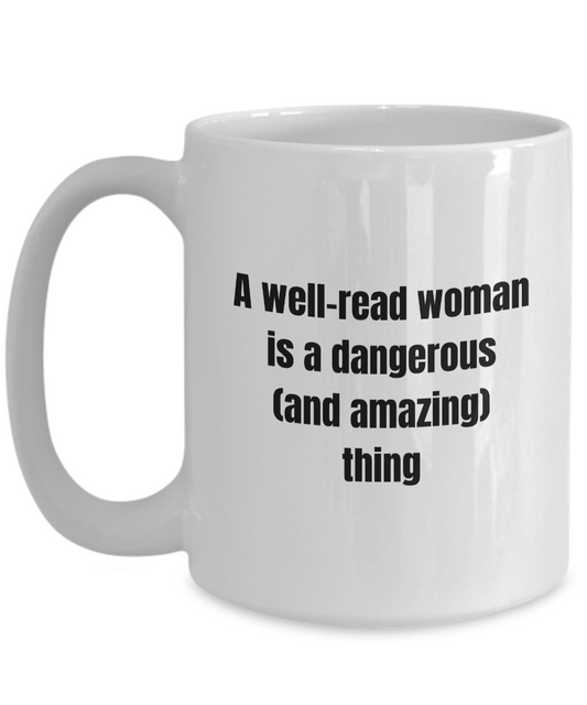 Well-Read Amazing Woman Mug for Book Collectors, Readers