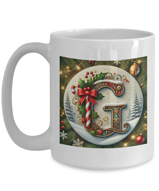 Christmas Letter G Mug