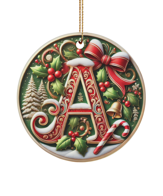 Christmas Letter A Ornament