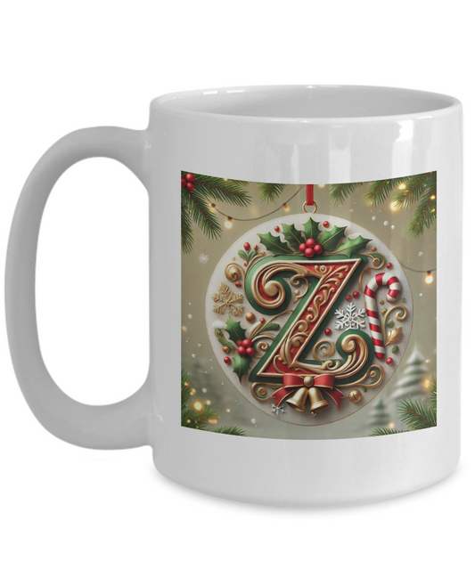 Christmas Letter Z Mug