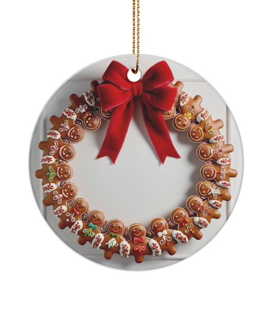 Gingerbread Man Wreath Ornament