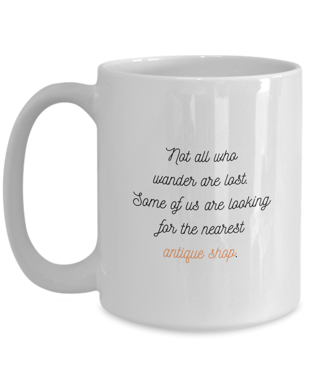 Wander to Antique Shop Mug for Antique Collectors