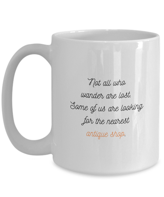 Wander to Antique Shop Mug for Antique Collectors