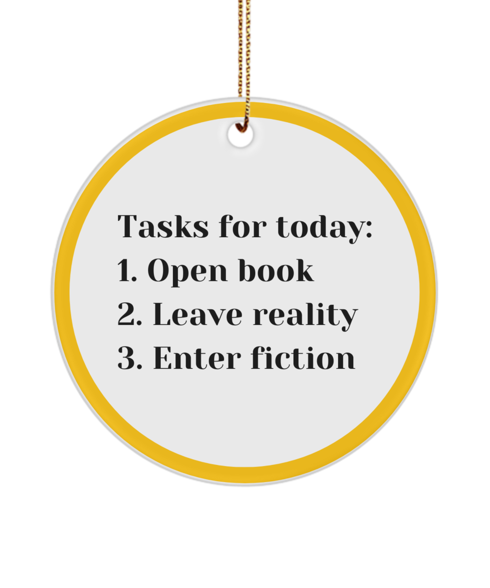 Tasks for Today Ornament for Book Collectors