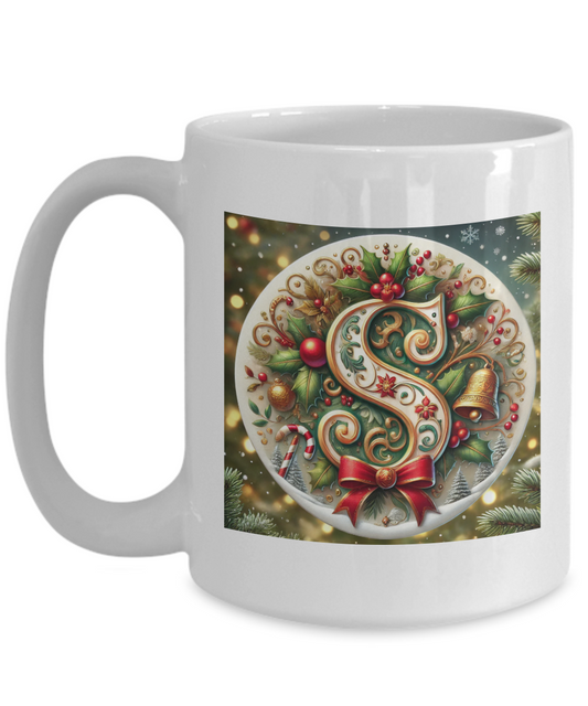 Christmas Letter S Mug