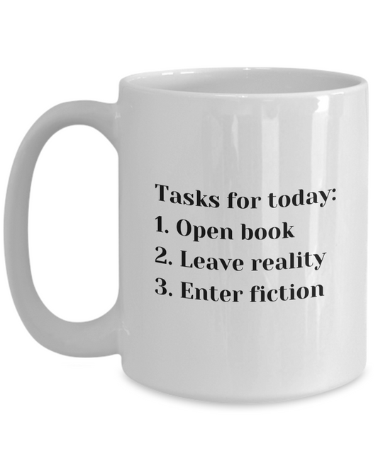 Open Book Today Mug for Book Collectors, Readers