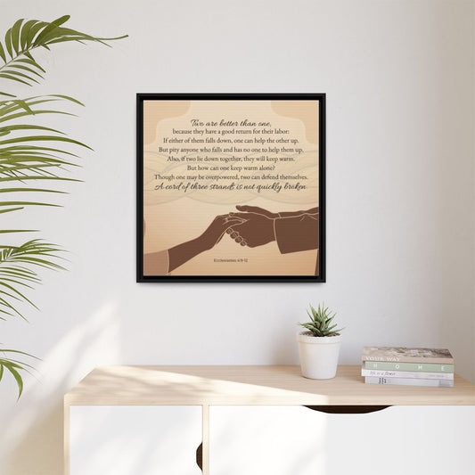 Hand in Hand Framed Wall Canvas