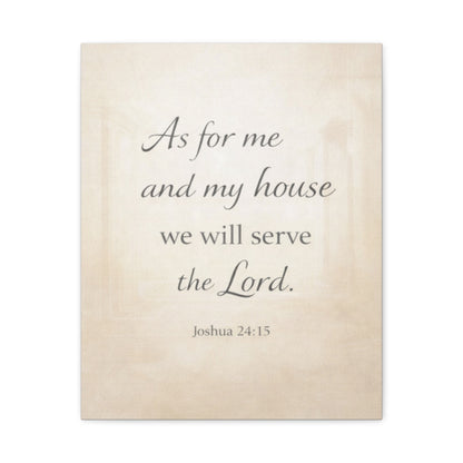 As for Me and My House – Joshua 24:15 Scripture Wall Canvas