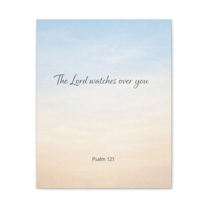 Psalm 121 Wall Canvas – “The Lord Watches Over You” Christian Home Decor