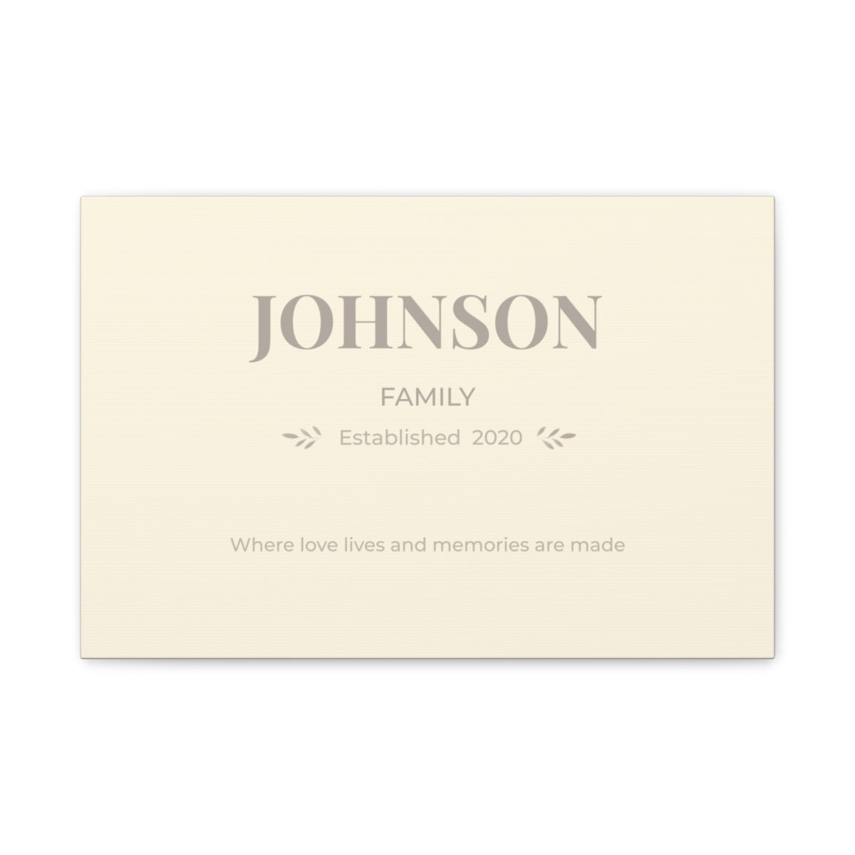 Personalized Family Name Wall Canvas