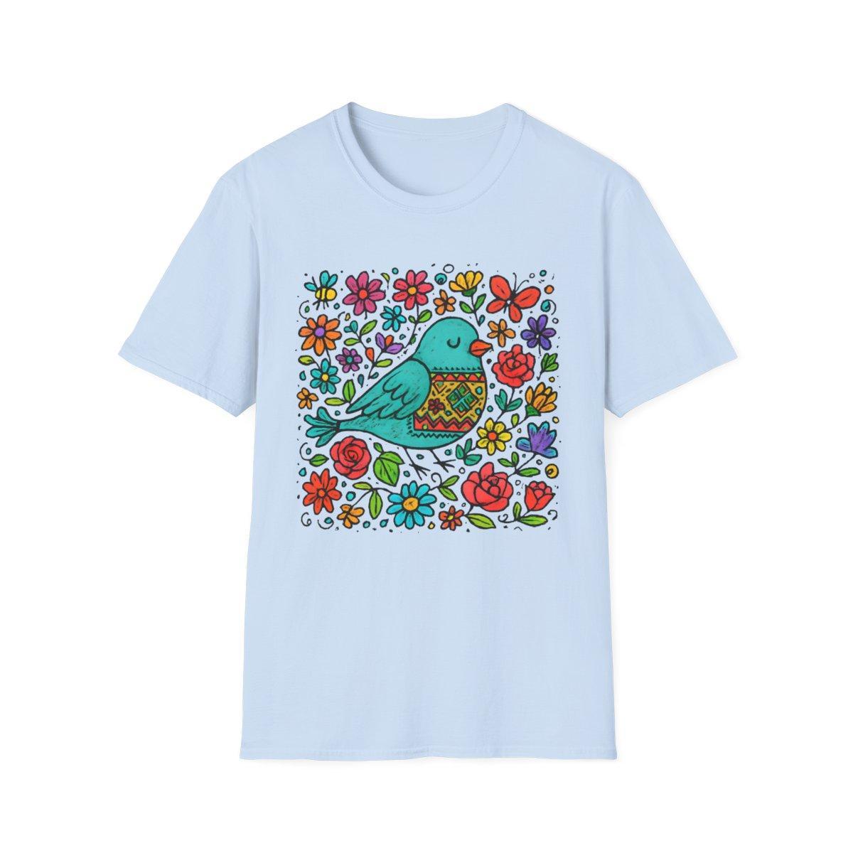 Sleeping Bird & Blooms T-shirt
