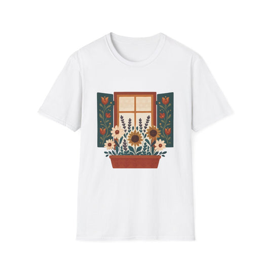 Folk Window Box Garden T-shirt