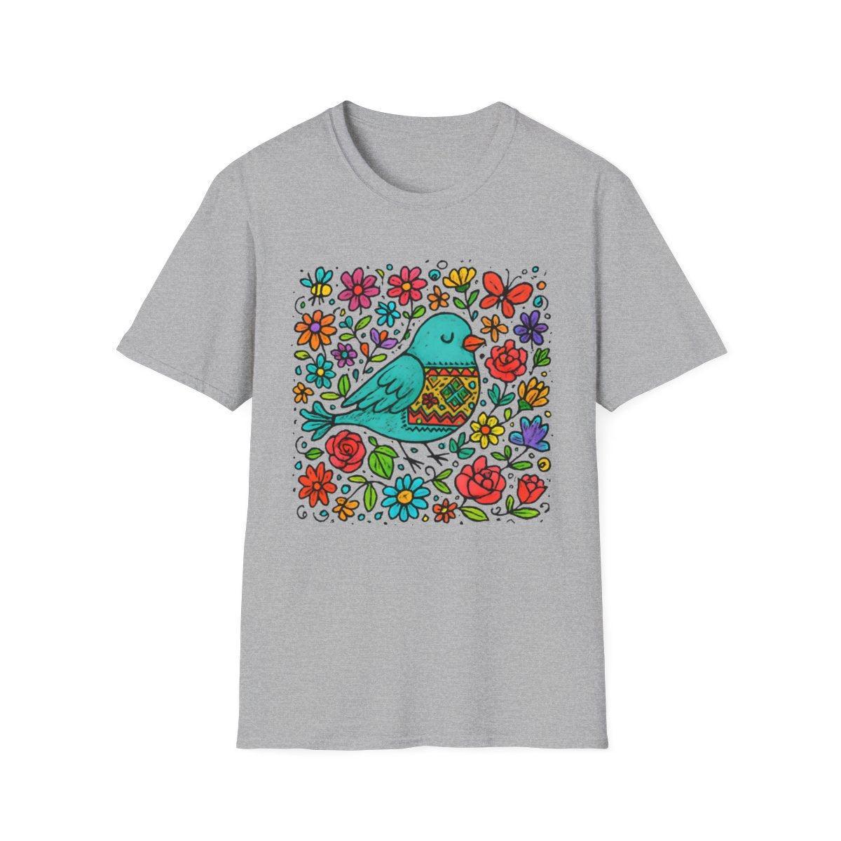 Sleeping Bird & Blooms T-shirt
