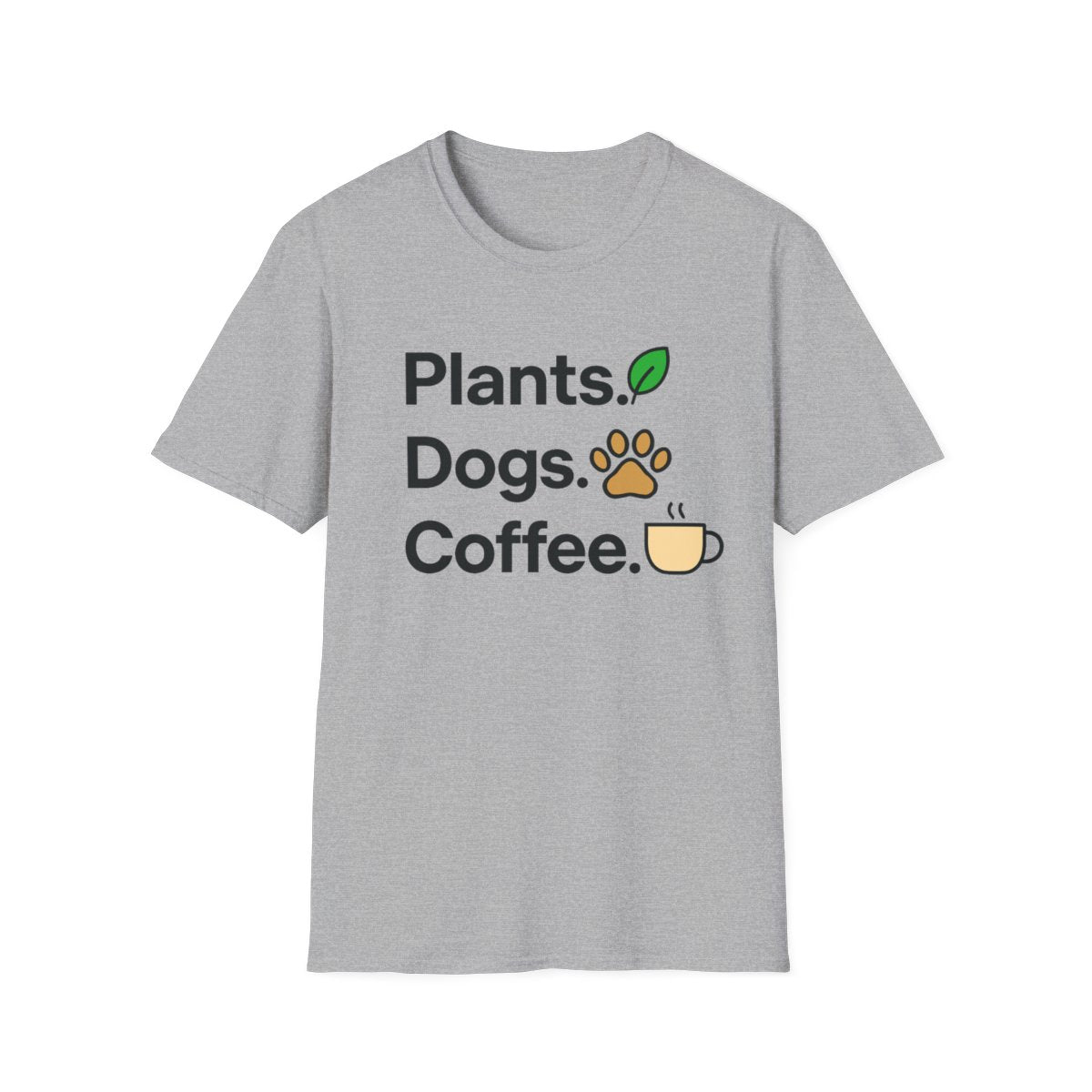 Plants Dogs Coffee T-shirt
