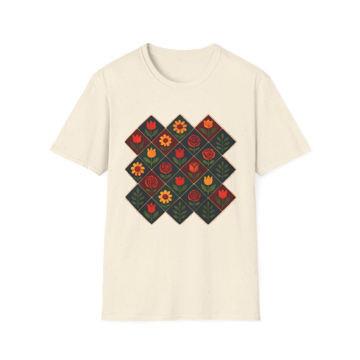 Folk Diamond Floral T-shirt