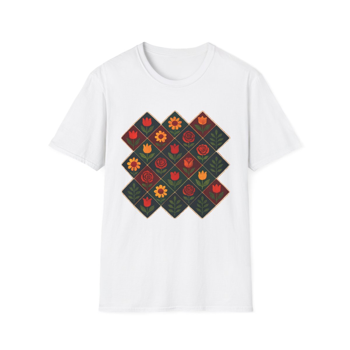 Folk Diamond Floral T-shirt