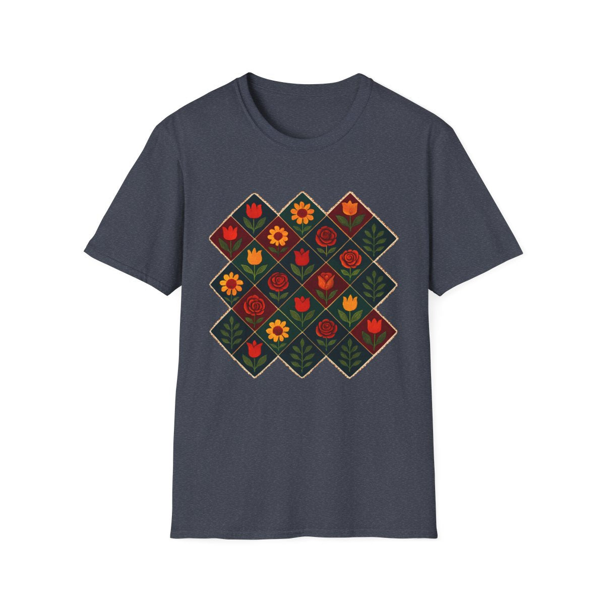 Folk Diamond Floral T-shirt