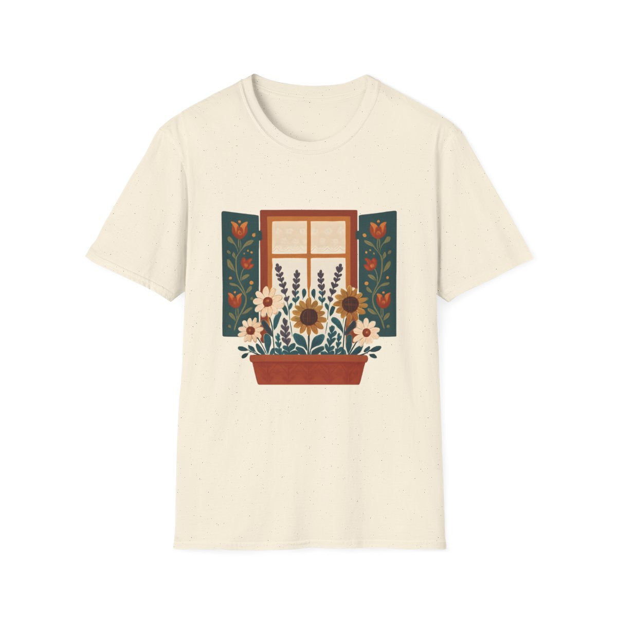 Folk Window Box Garden T-shirt