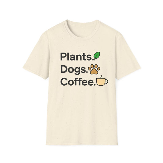 Plants Dogs Coffee T-shirt