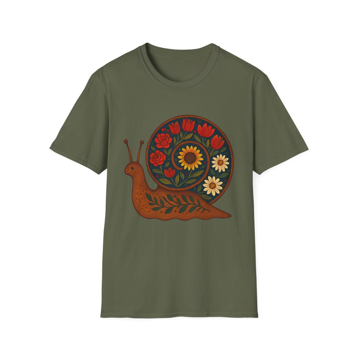 Folk Snail Garden T-shirt