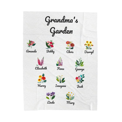 Grandma's Garden Plush Blanket