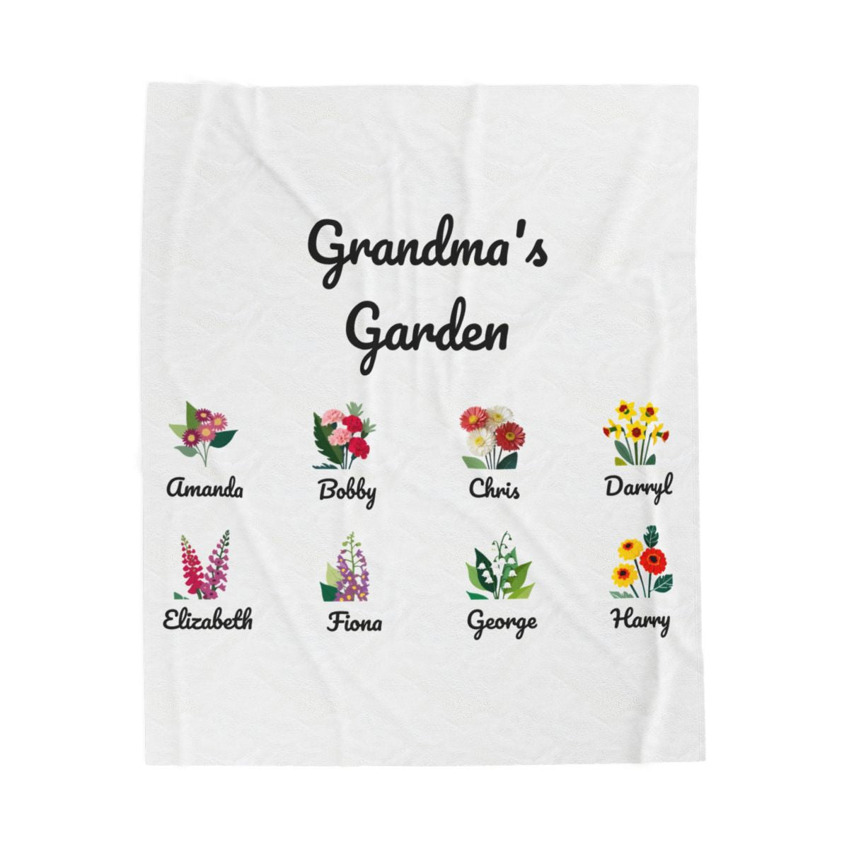 Grandma's Garden Plush Blanket