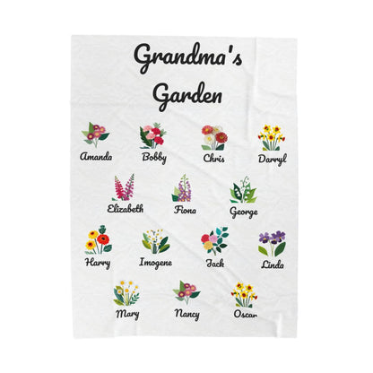 Grandma's Garden Plush Blanket